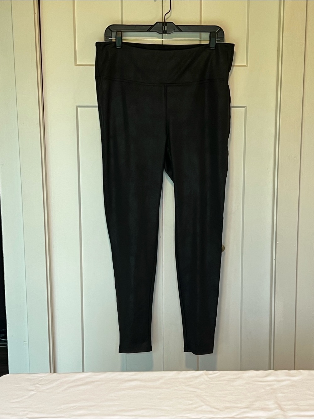 Seven 7 Faux Leather Black High-Waist Leggings Sz XL